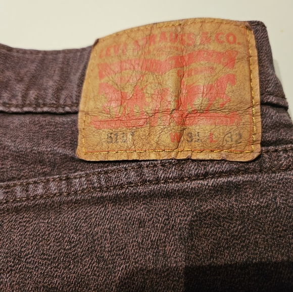 Retro men's Levi Jeans in Washed Cherry Brown, size W31, L32 - Picture 2 of 8